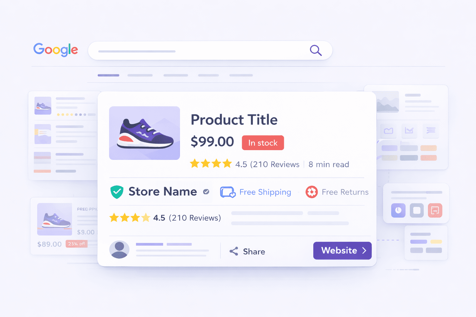 product rich results example from schema monster wp plugin